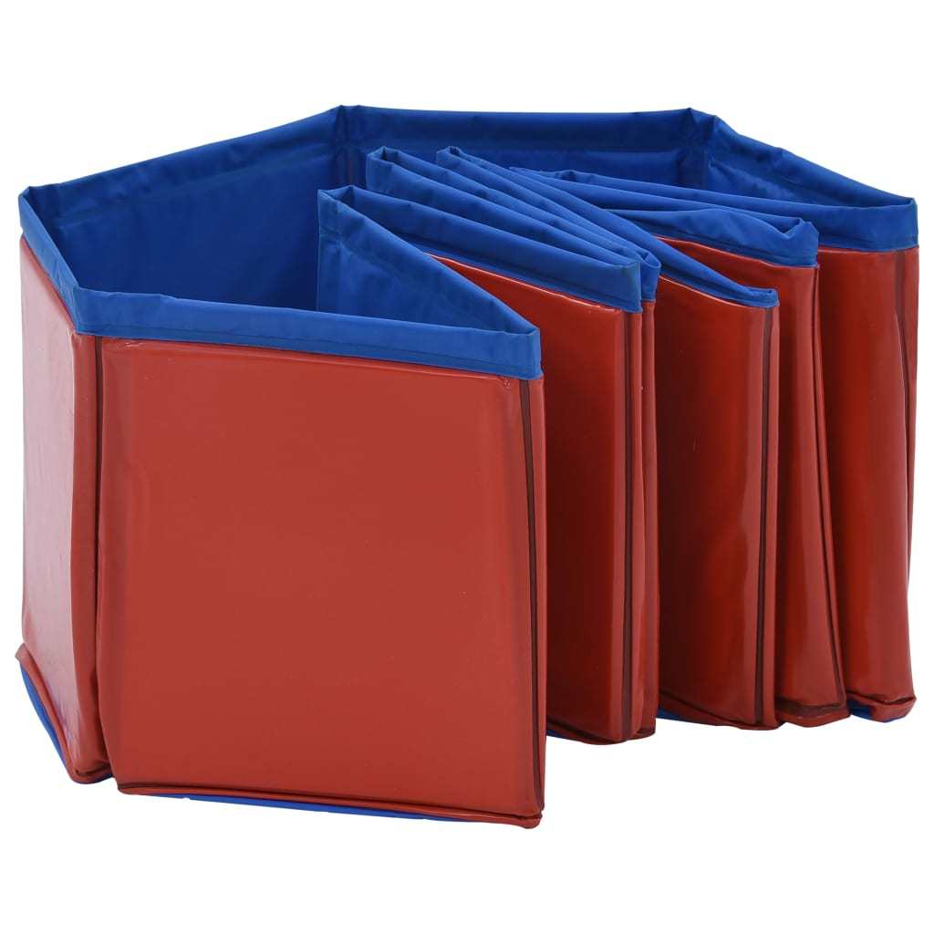 Foldable Dog Swimming Pool Red 31.5"x7.9" PVC Doba